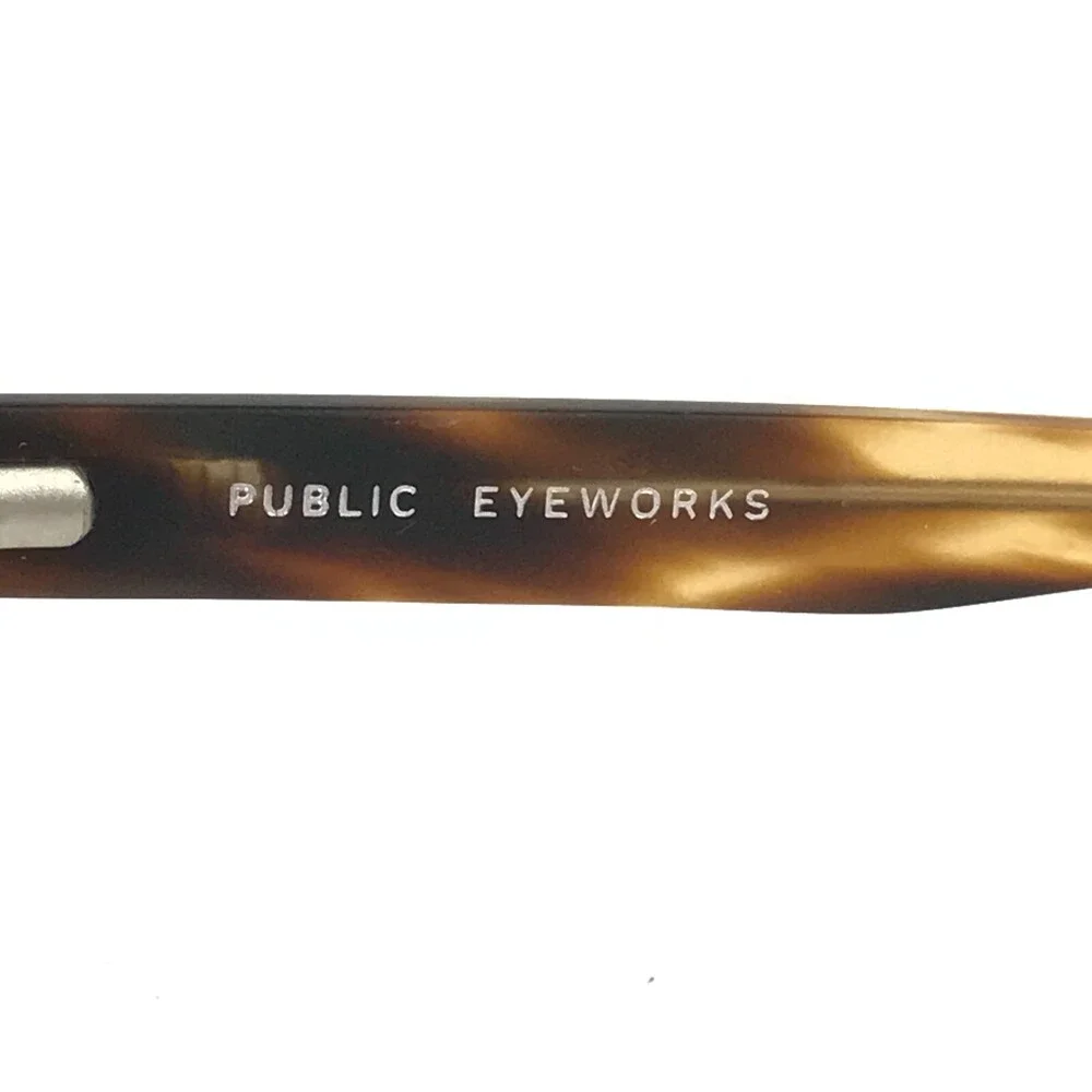 Public Eyeworks Eyeglasses Frames RALEIGH-C03 Brown Square Full Rim 55-16-140